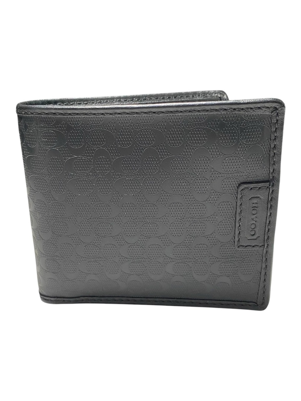 Men’s Coach Wallet Heritage Signature Embossed Double Billfold Wallet Like New
